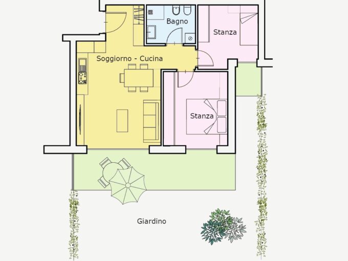 Trilocale con giardino nuova costruzione Bolzano